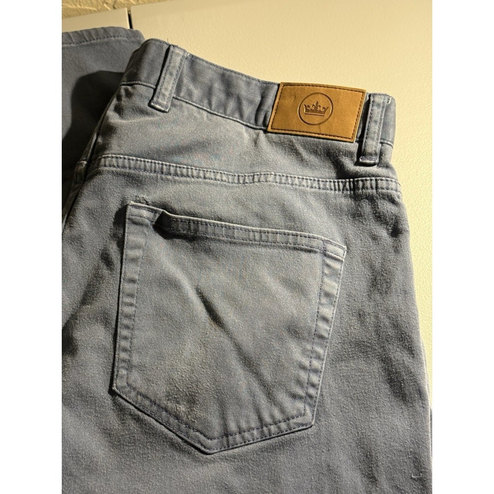 Peter Millar Crown Ultimate Sateen Pants Men 32x32 Blue Straight Fit 5-Pocket